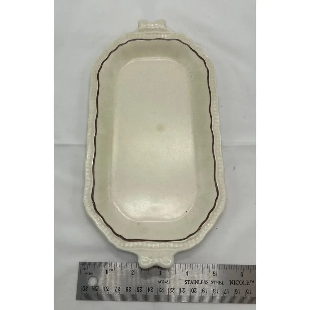 Kensington Staffordshire Ironstone Butter Dish Lid Tray Handcrafted England Vtg